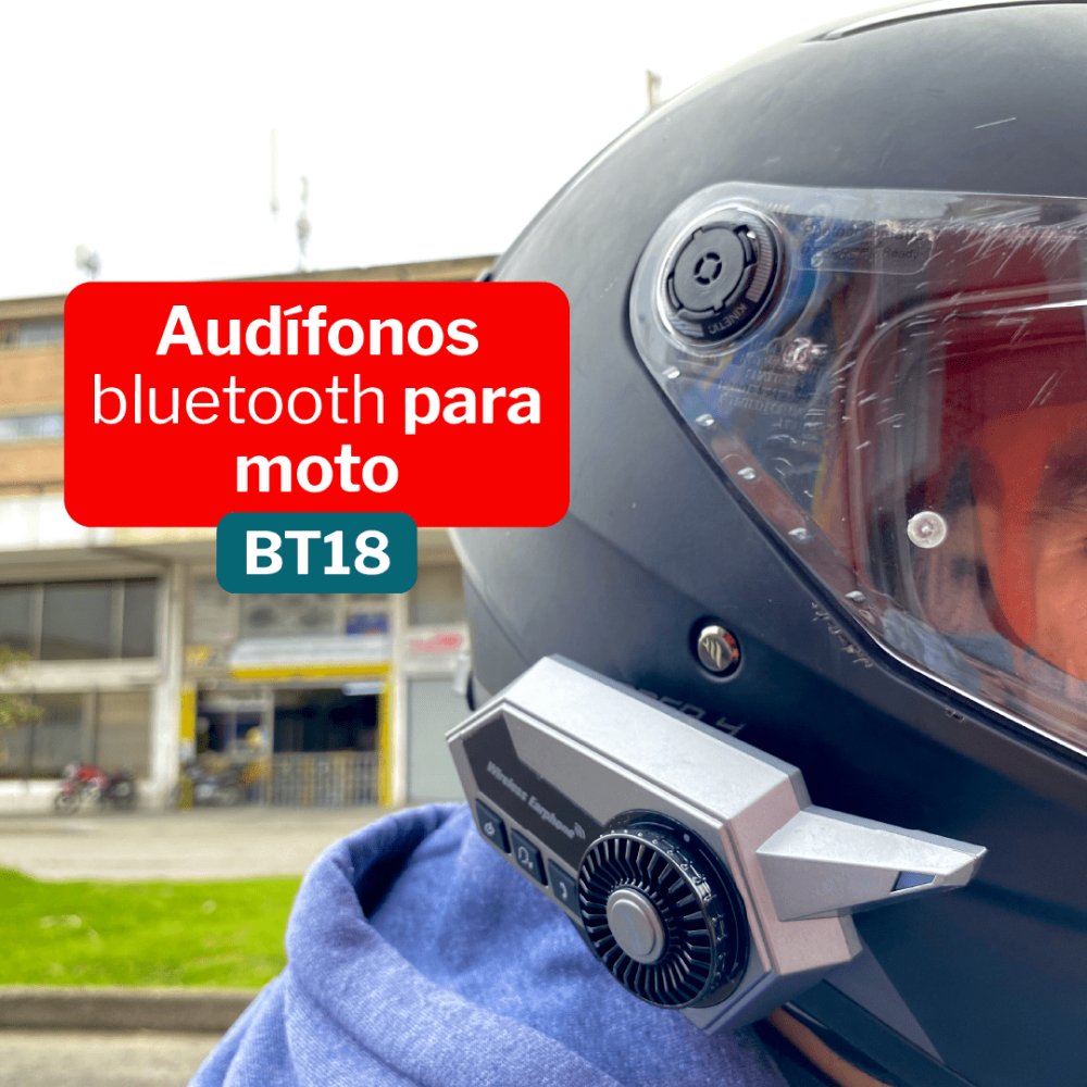 Aud fonos Bluetooth Est reo Impermeables Casco de Moto BT18